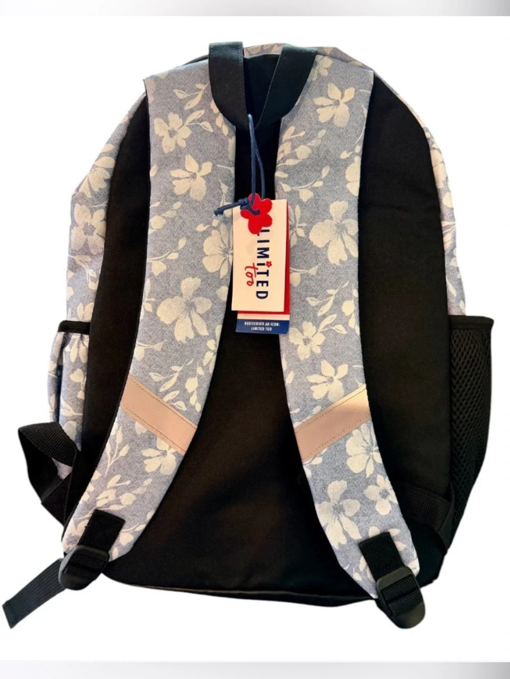 Limited Too Denim Floral Backpack with Matching Lunchbox NWT